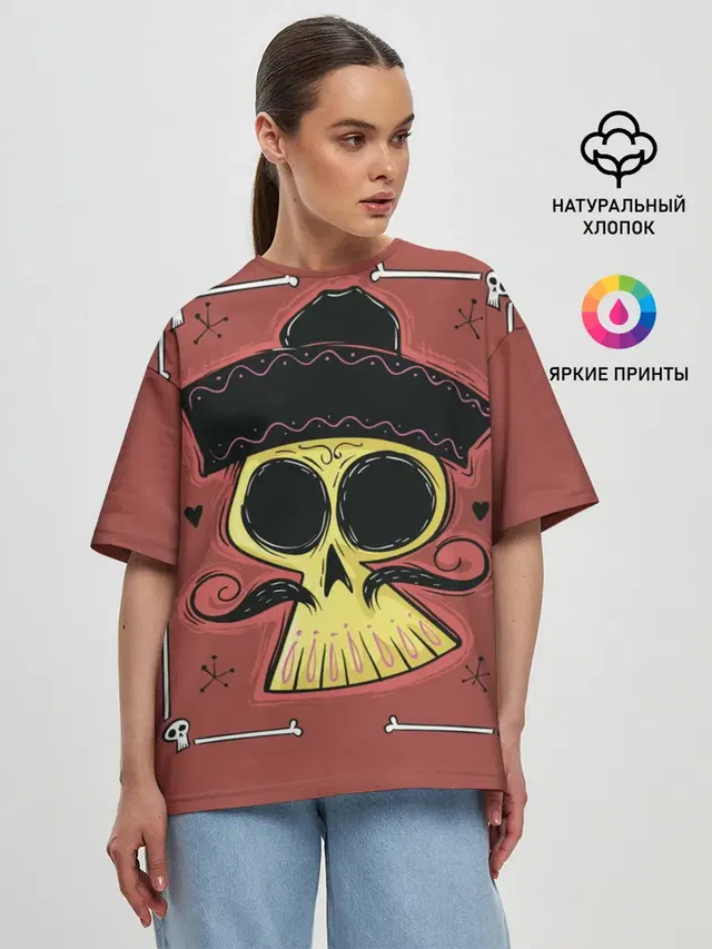Женская футболка оверсайз