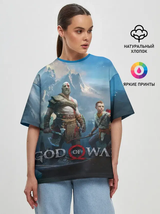 Женская футболка оверсайз