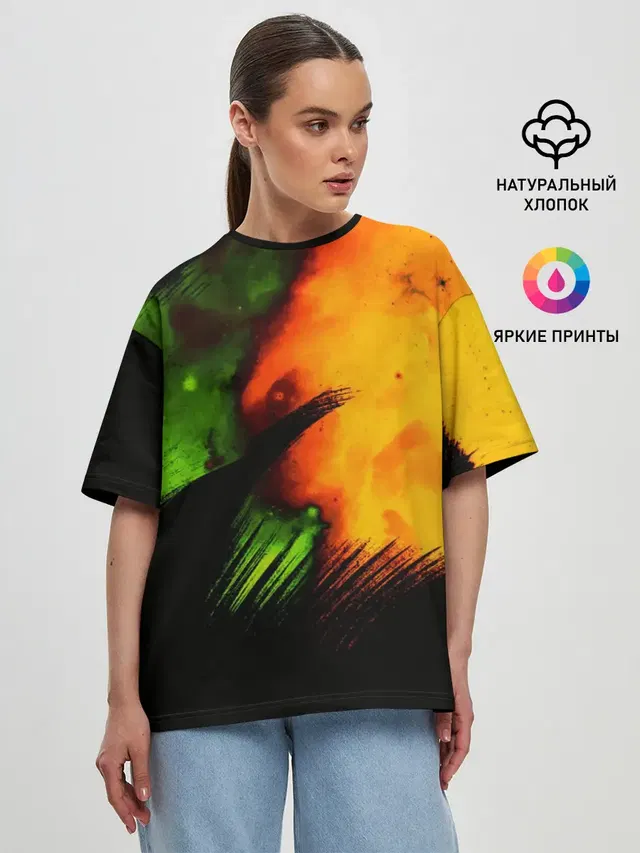 Женская футболка оверсайз