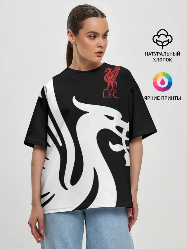 Женская футболка оверсайз с принтом «Liverpool Exclusive»