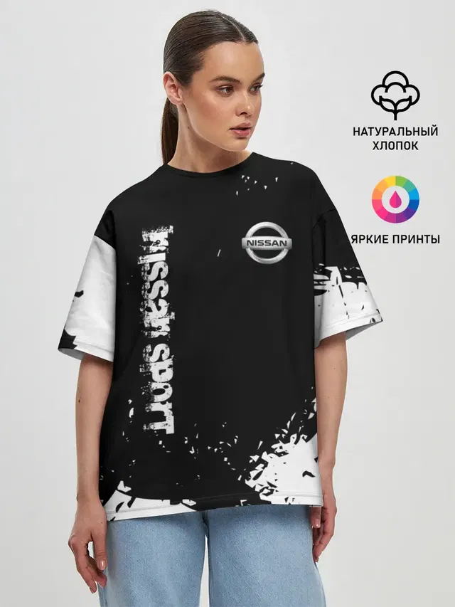 Женская футболка оверсайз