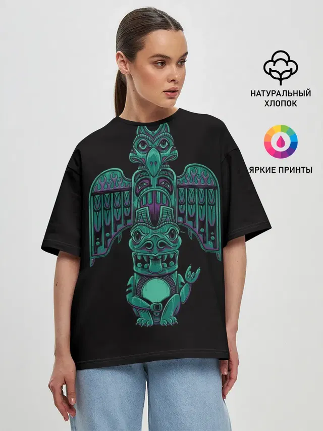 Женская футболка оверсайз