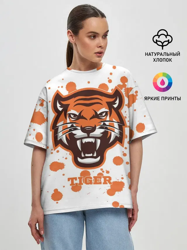 Женская футболка оверсайз