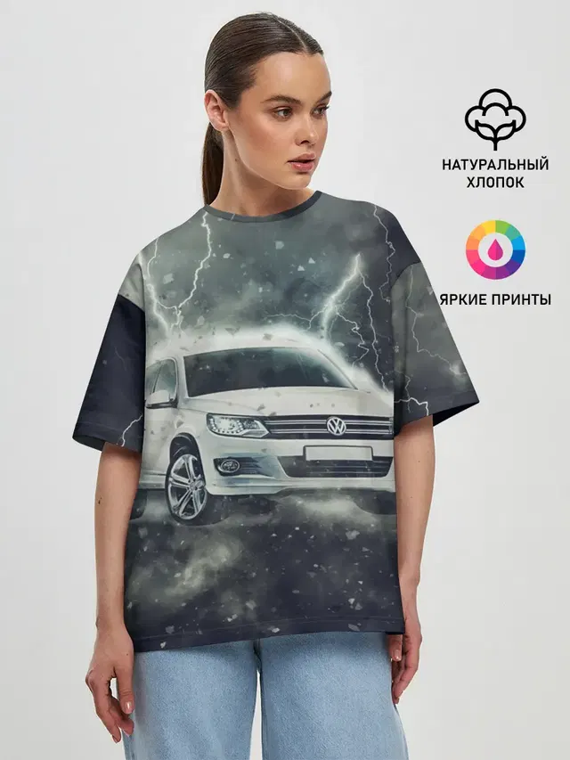 Женская футболка оверсайз