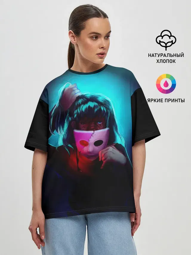 Женская футболка оверсайз