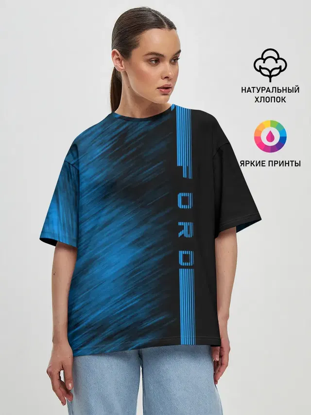Женская футболка оверсайз
