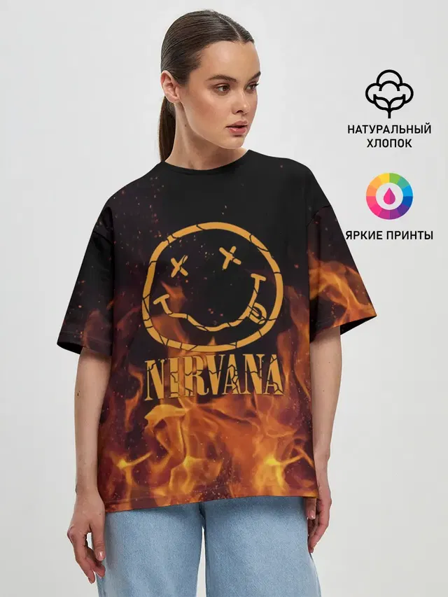 Женская футболка оверсайз
