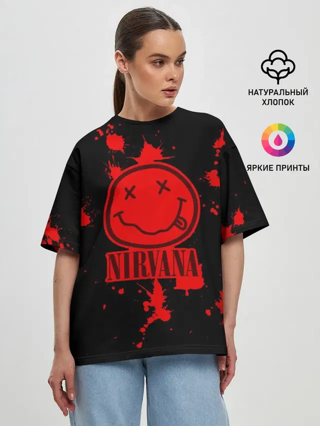 Женская футболка оверсайз