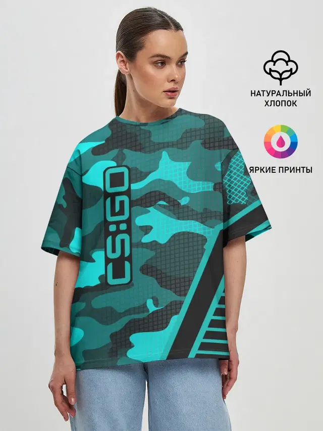 Женская футболка оверсайз