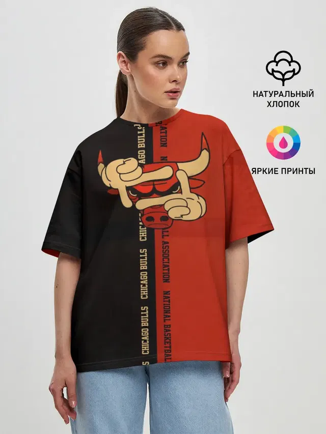 Женская футболка оверсайз