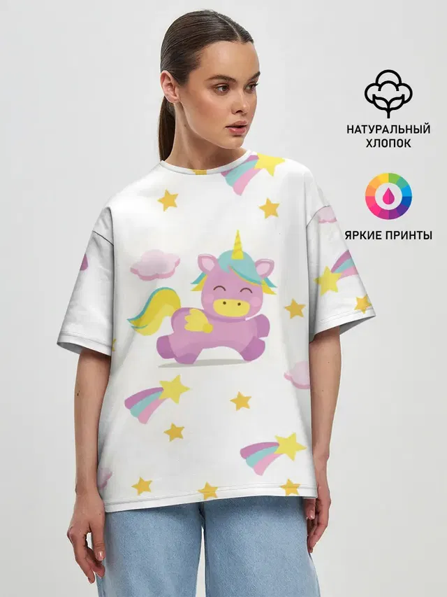 Женская футболка оверсайз