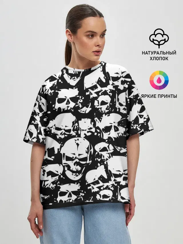 Женская футболка оверсайз