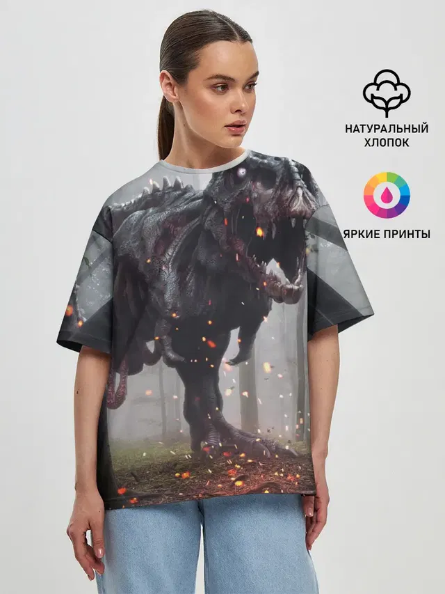 Женская футболка оверсайз
