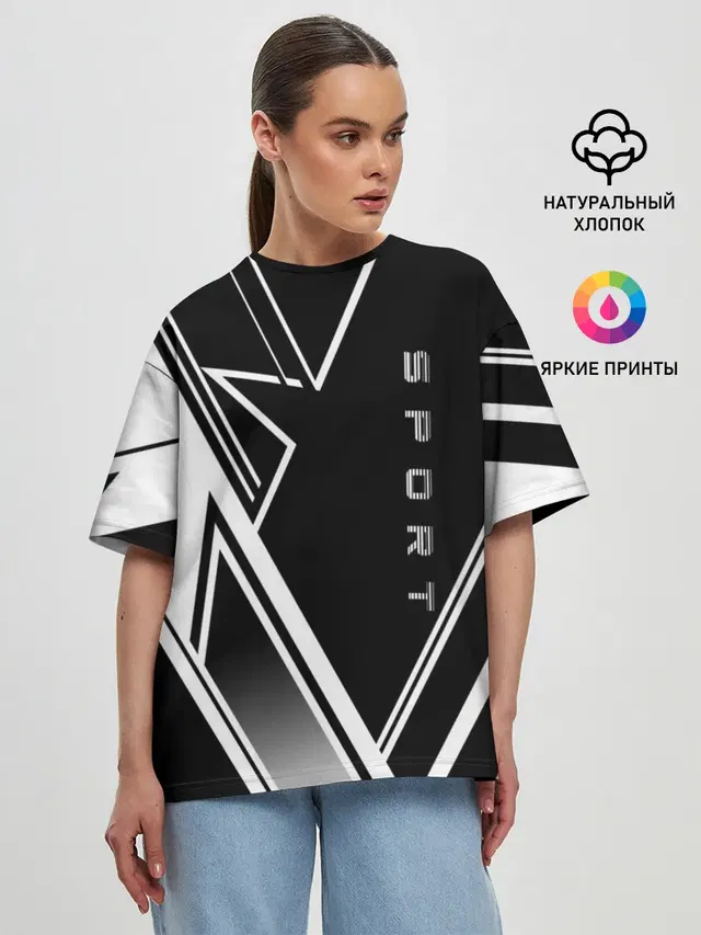 Женская футболка оверсайз