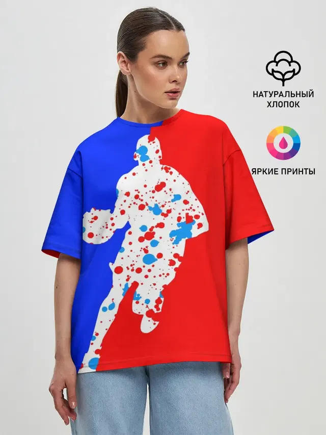 Женская футболка оверсайз