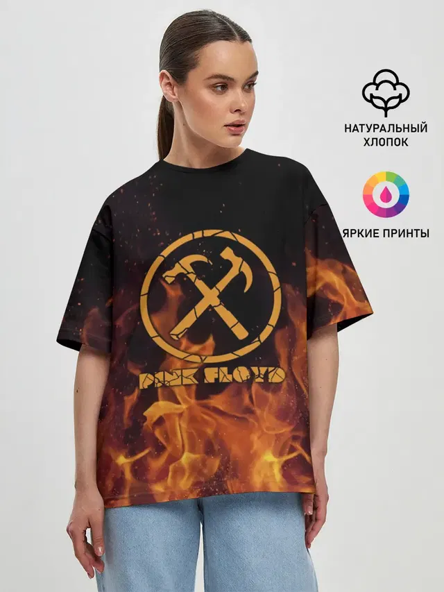 Женская футболка оверсайз