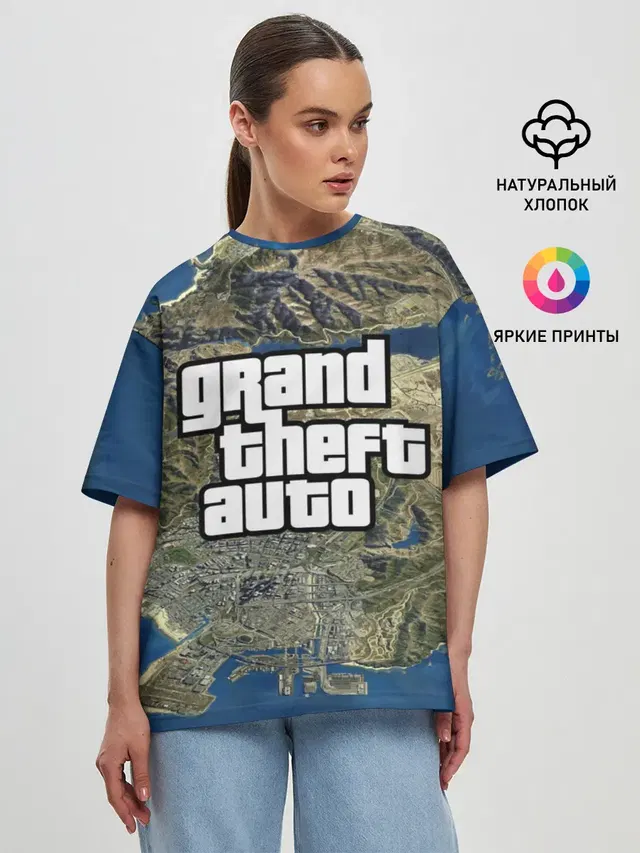 Женская футболка оверсайз