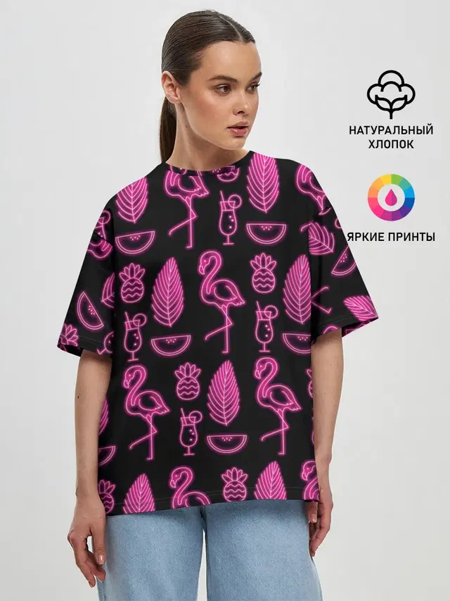 Женская футболка оверсайз