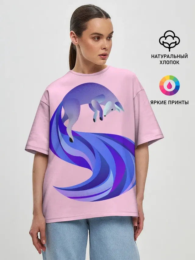 Женская футболка оверсайз