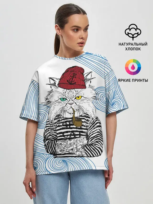 Женская футболка оверсайз