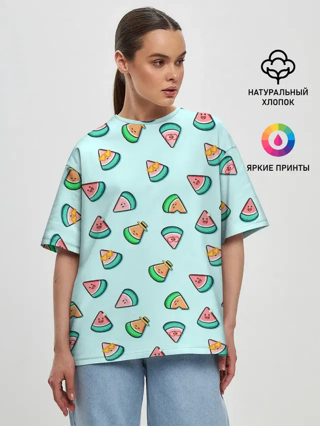 Женская футболка оверсайз