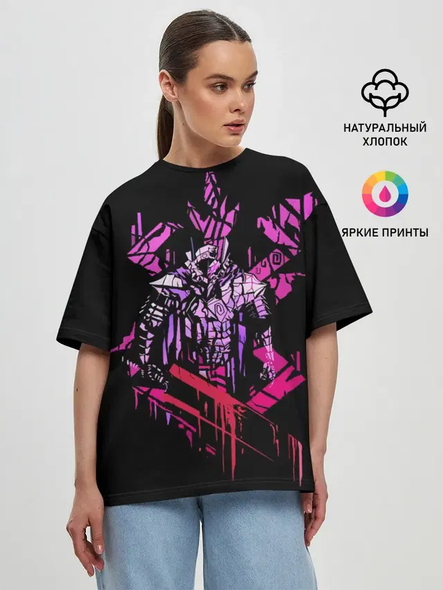 Женская футболка оверсайз