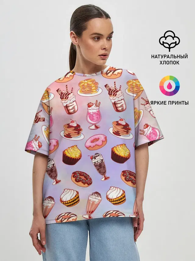 Женская футболка оверсайз