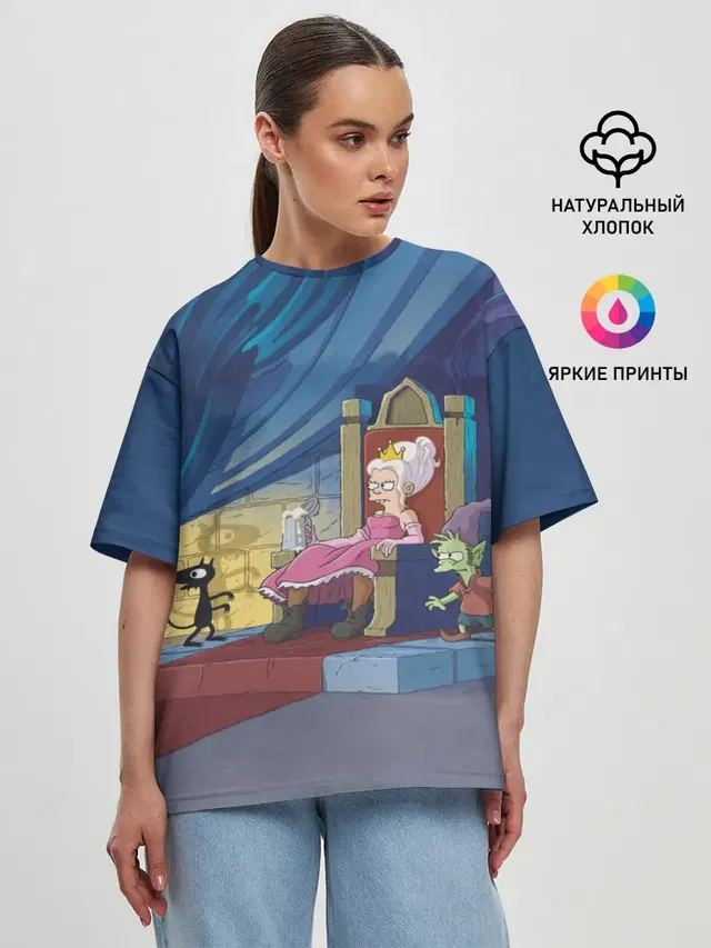 Женская футболка оверсайз