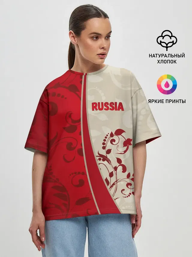 Женская футболка оверсайз