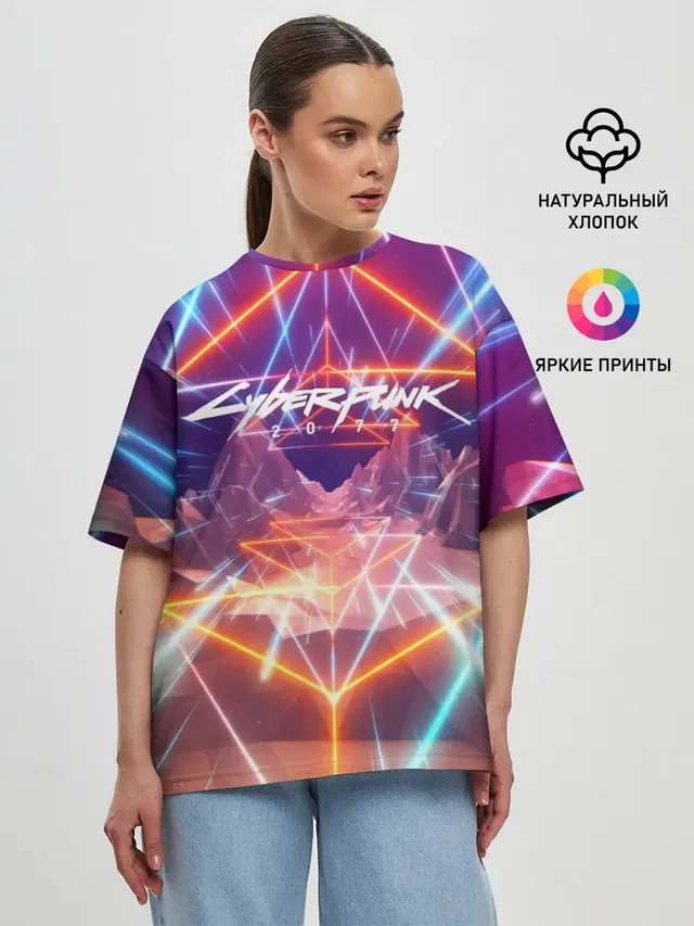 Женская футболка оверсайз