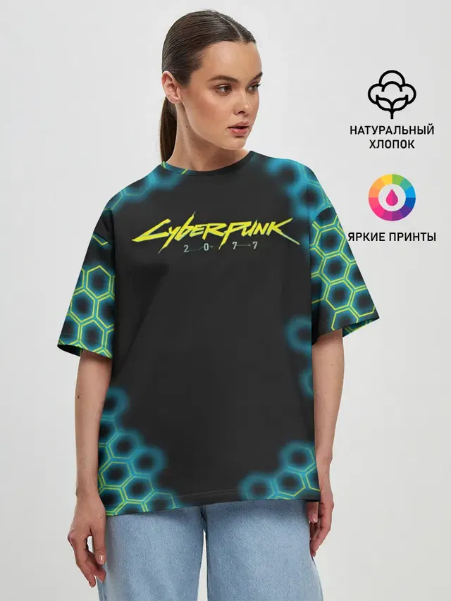 Женская футболка оверсайз