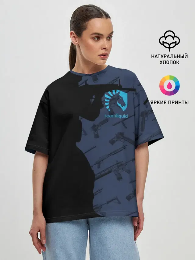 Женская футболка оверсайз