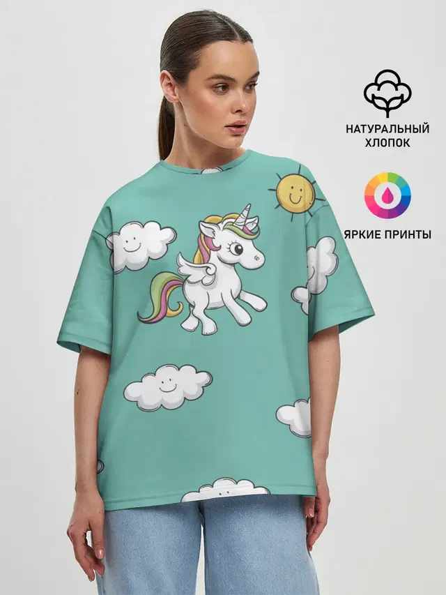 Женская футболка оверсайз