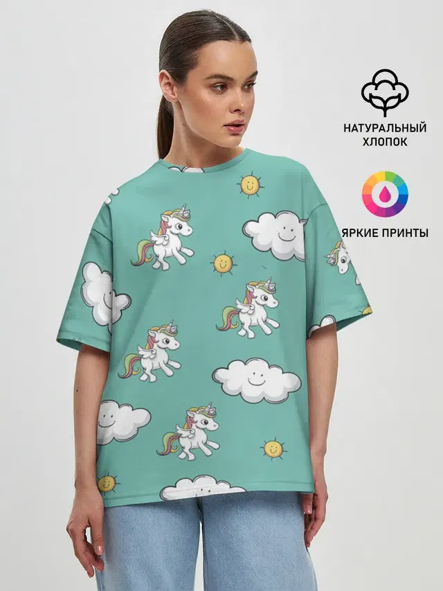 Женская футболка оверсайз