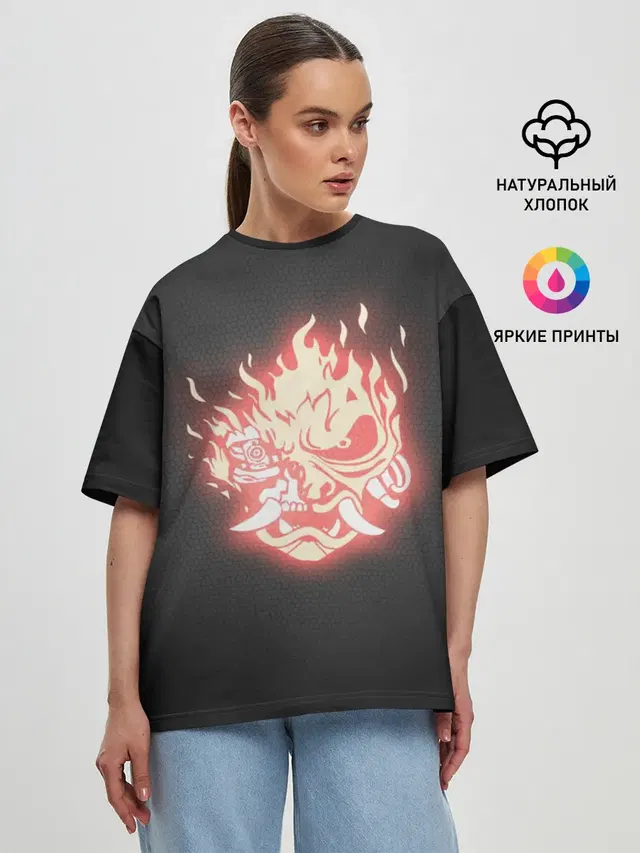 Женская футболка оверсайз