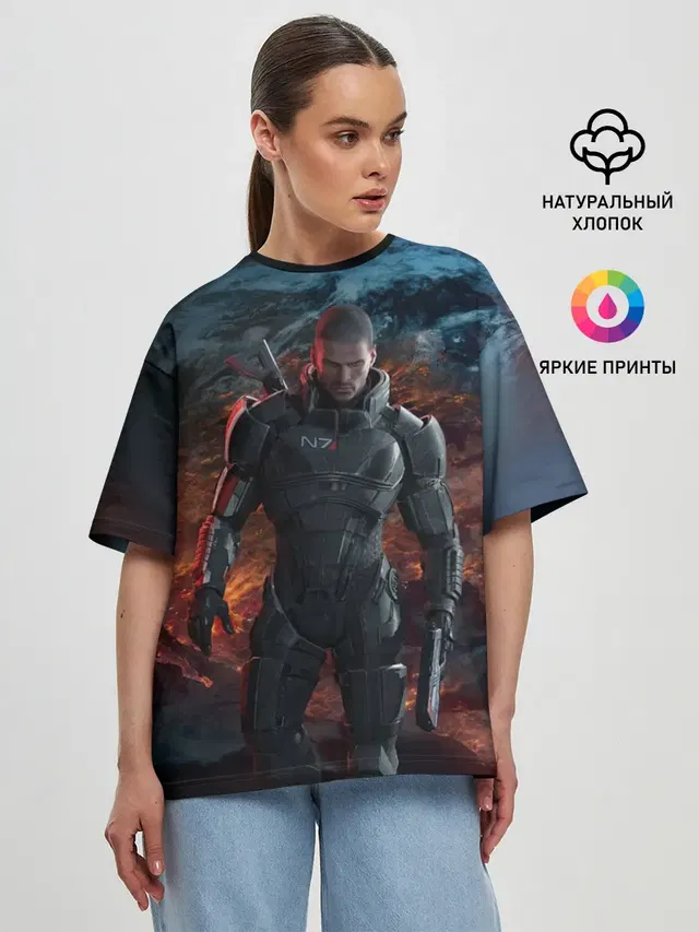 Женская футболка оверсайз