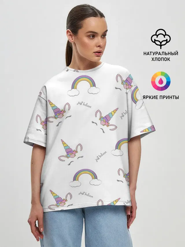Женская футболка оверсайз