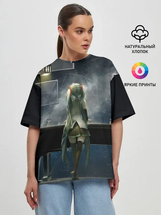 Женская футболка оверсайз