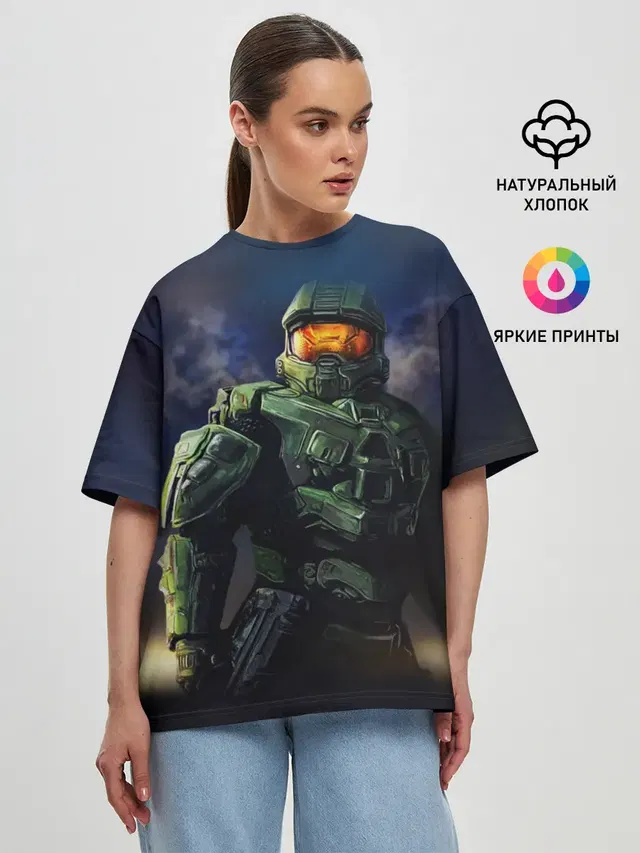 Женская футболка оверсайз