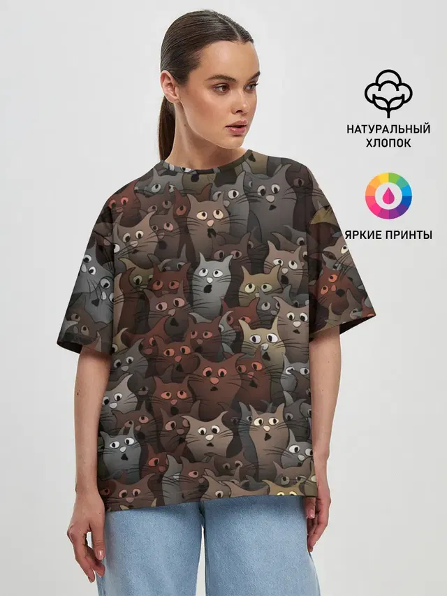 Женская футболка оверсайз