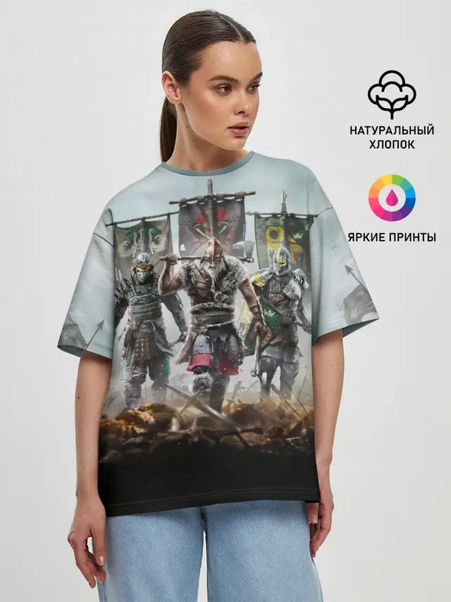 Женская футболка оверсайз
