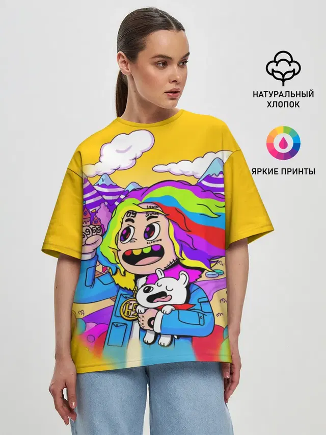 Женская футболка оверсайз