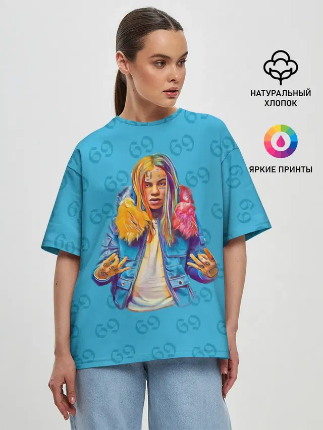 Женская футболка оверсайз