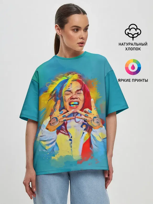 Женская футболка оверсайз