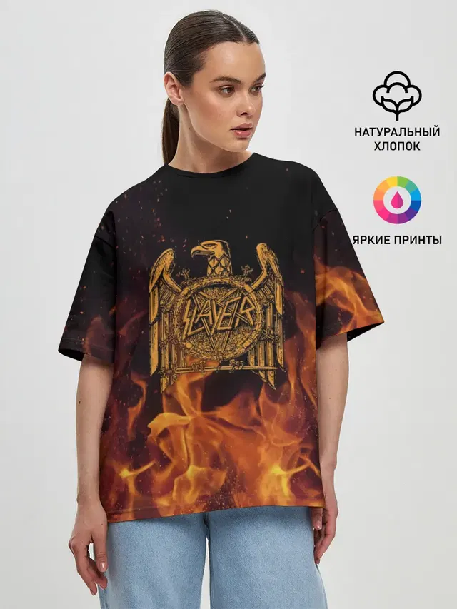 Женская футболка оверсайз