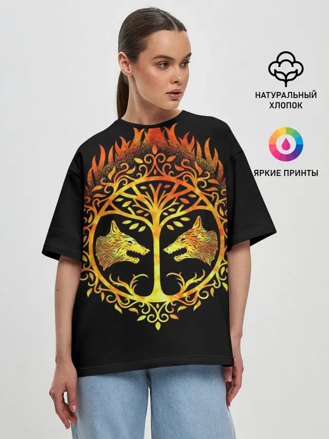 Женская футболка оверсайз