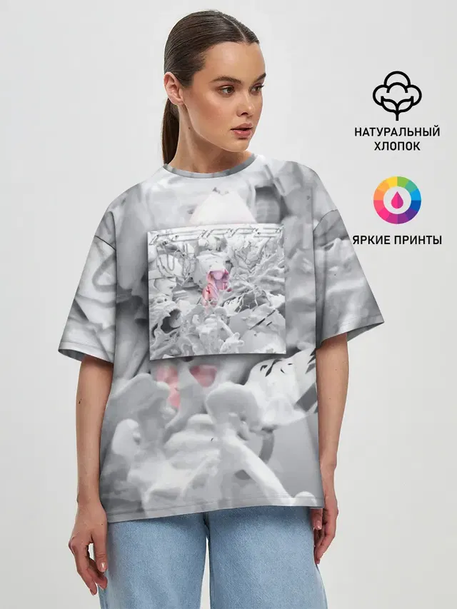 Женская футболка оверсайз