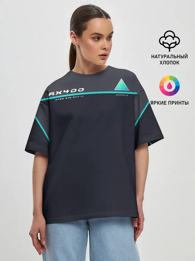 Женская футболка оверсайз