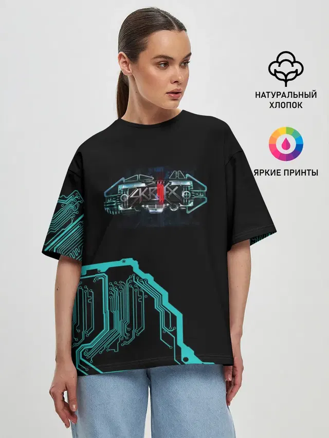 Женская футболка оверсайз