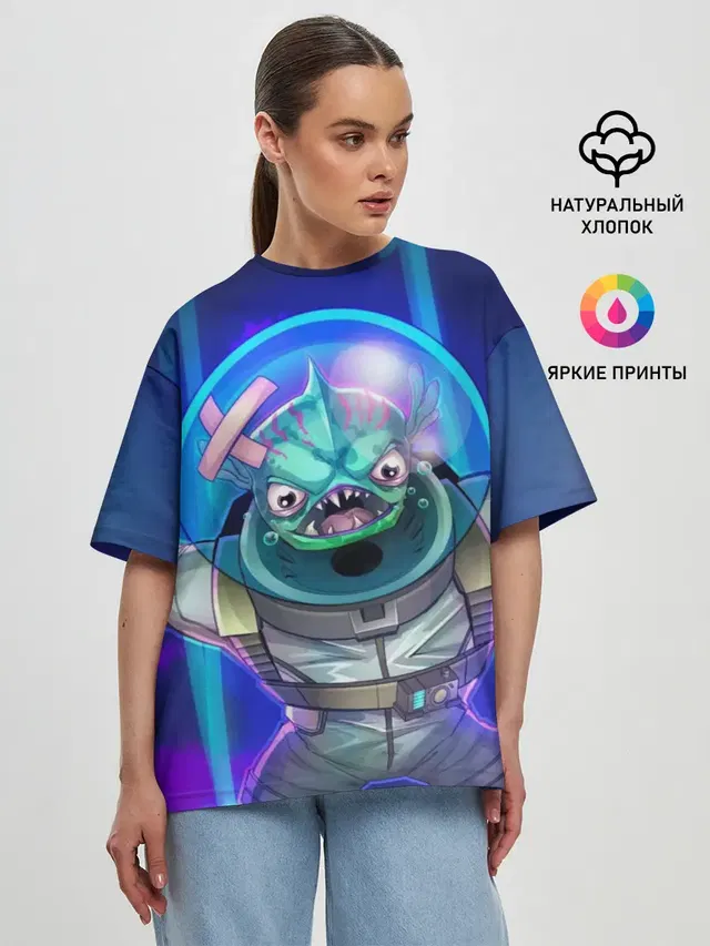 Женская футболка оверсайз